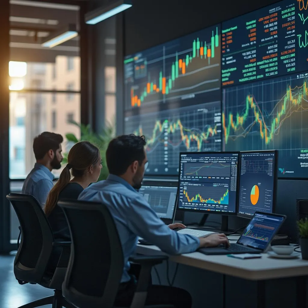 Profesionales financieros analizando datos económicos de Argentina